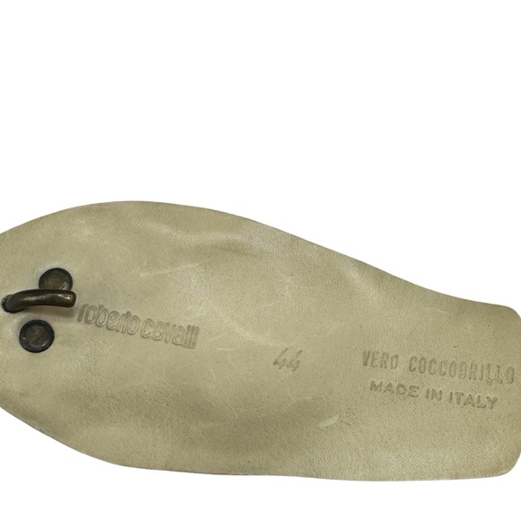 ROBERTO CAVALLI SILVER CROCODILE WIDE BELT - Picture 8 of 12